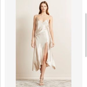 Satin Wrap Midi Dress Bec and Bridge Moon Dance